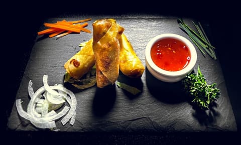 Frühlingsrollen mit Poulet