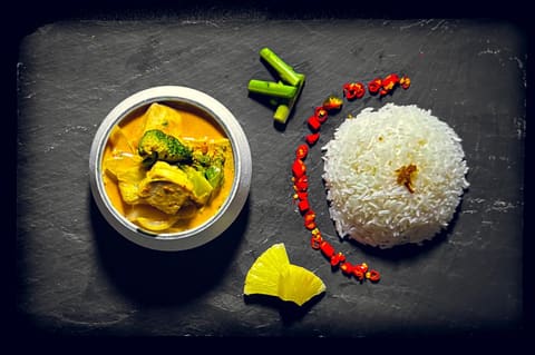 Tofu mit roter Currysauce